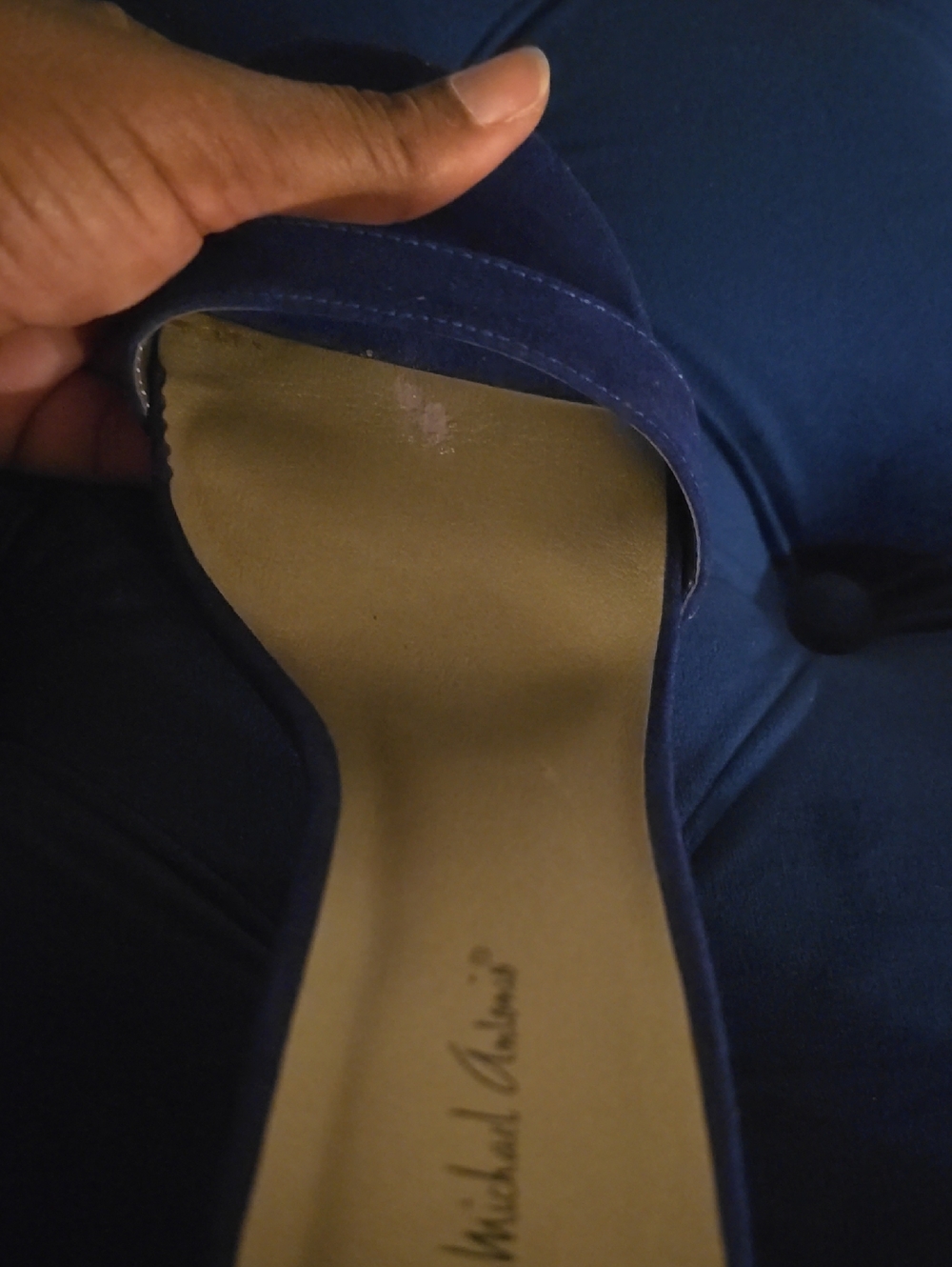 Michael Antonio Royal Blue Suede Ankle-Strap Heels-New - Picture 9 of 9